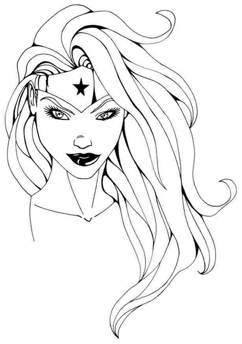 Coloriage Wonder Woman 74653 Super héros Dessin à colorier