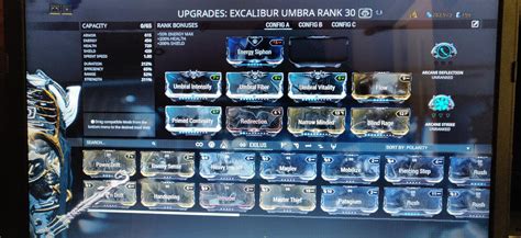 My Excalibur Umbra Build Any Suggestions R Warframe