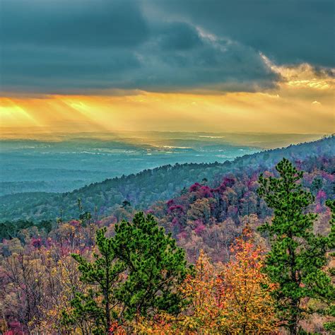 Ouachita Mountain Light Vista From The Talimena Scenic Byway Photograph