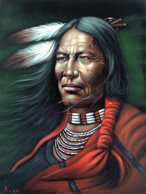 American Indian Chief Painting By Argo