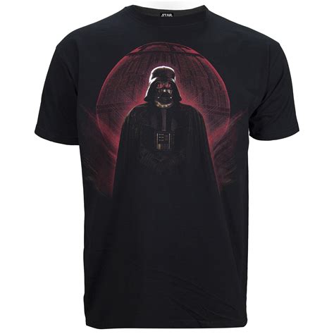 Star Wars Rogue One Mens Darth Vader Red Globe T Shirt Black