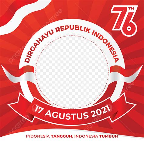 The Template Twibbon Of Hari Kemerdekaan Indonesia In August Indonesia Independence Day