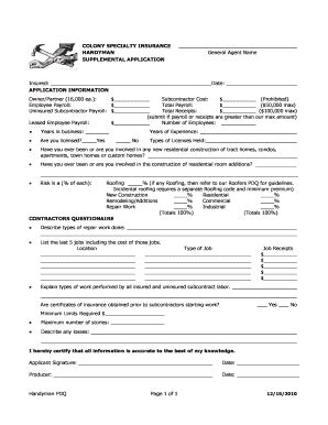 Your resume should highlight your ability to perform. Colony Handyman Application - Fill Online, Printable ...