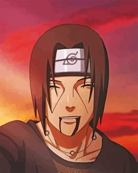 Itachi Uchiha Death Smile Paint By Numbers Numeral Paint Kit