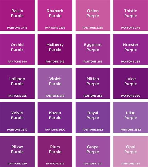 √ Lavender Color Codes