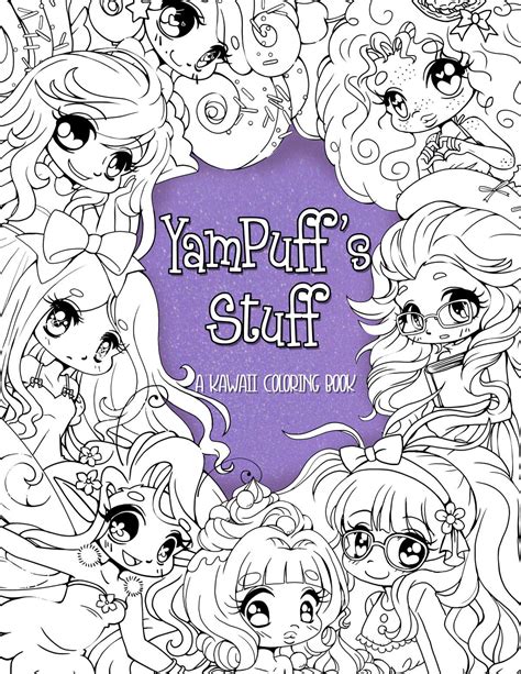 Yampuff Chibi Girl Coloring Page