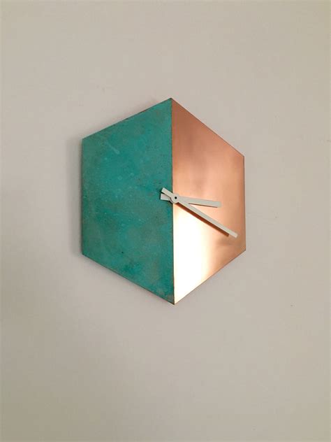 Selfmade Patina Copper Clock Diy Diy Clock Wall Clock Herzog