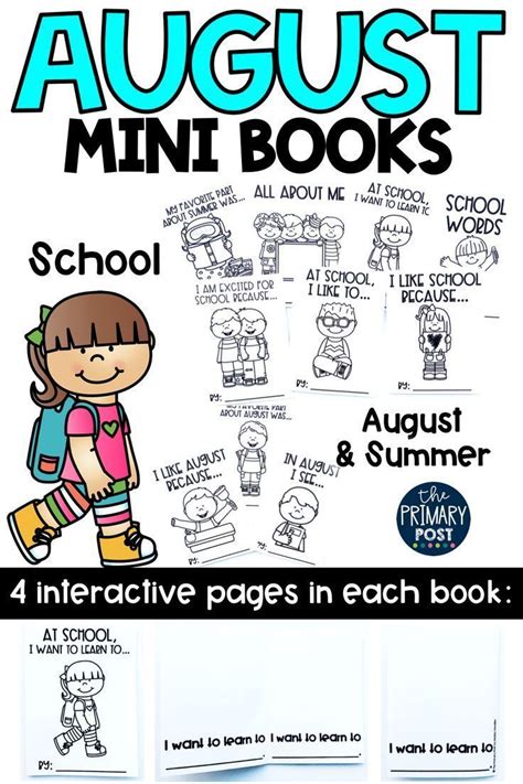 Let me introduce myself grade/level: August Mini Books | Mini books, About me activities, I ...