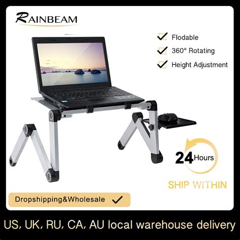 Portable Adjustable Aluminum Laptop Desk Stand Table Vented Ergonomic