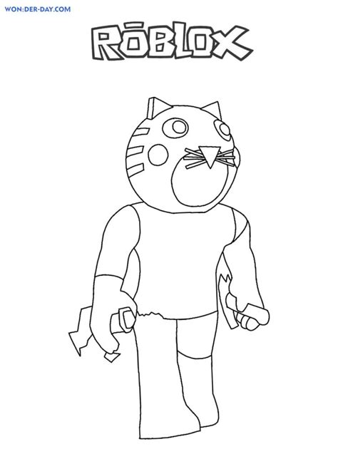 Piggy Roblox Tigry Coloring Page Images And Photos Finder
