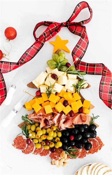 Simple Christmas Tree Cheese Board Simple Party Food