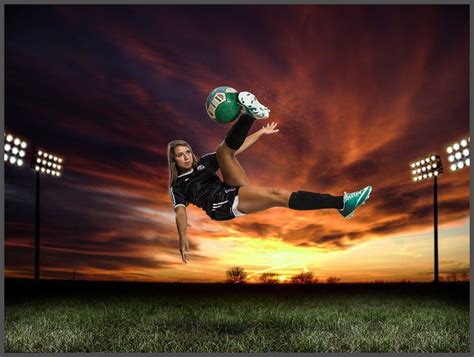 Senior Soccer Photo Idea Composite Image