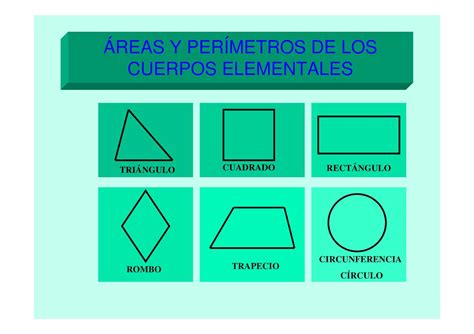 Calaméo Area Y Perimetro De Las Figuras Geometricas