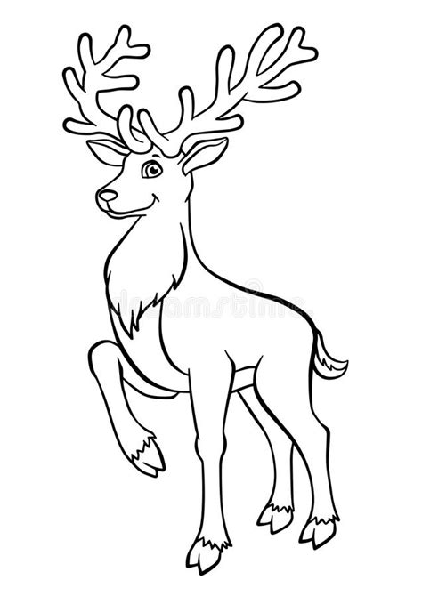 These dog coloring sheets will familiarize your kid with the dog. Coloring Pages. Animals. Cute Deer. Stock Vector ...