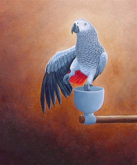 Imagespainting African Grey Parrot Art
