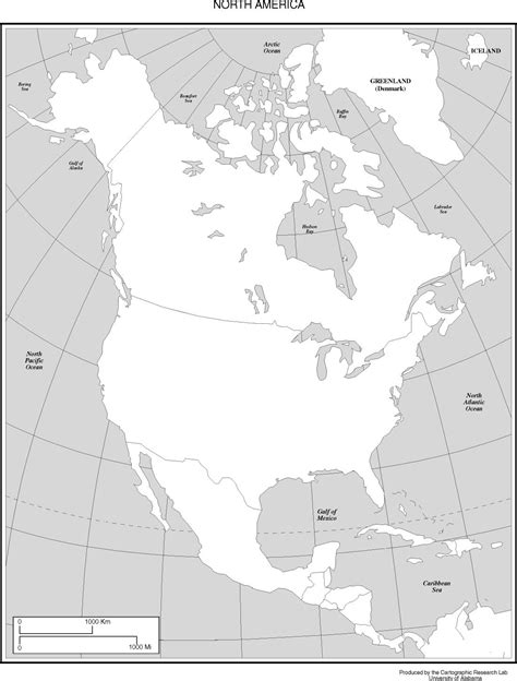 Mapa Mudo De América Del Norte Tamaño Completo Ex