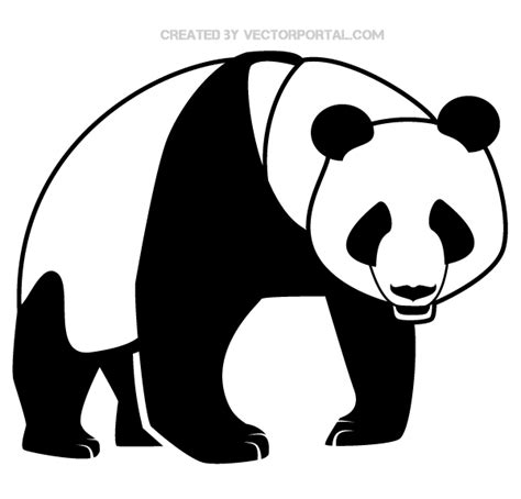 Panda Bear Silhouette Image Download Free Vector Art Free Vectors