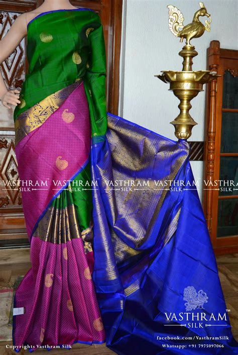 Kanchipuram Silk Cost 19200 Inr Whatsapp 91 7019277192 Beautiful Saree Saree Wedding Pure