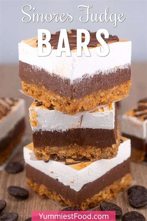 Just gather your marshmallows, chocolate and graham crackers and display them in a s'mores buffet station. S'mores Fudge Bars with Homemade Marshmallow Topping - Recipe from Yummiest Food Cookbook