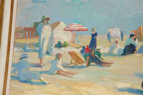Art Deco Beach Lifestyle Painting By Martin Lindenau For Sale At