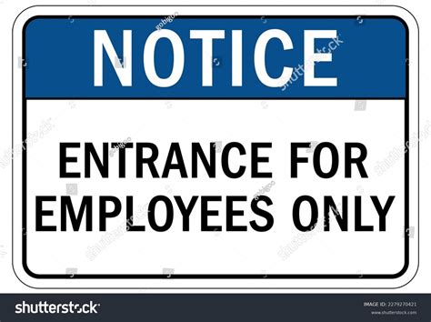 Employee Entrance Only Sign Labels Stock Vector Royalty Free