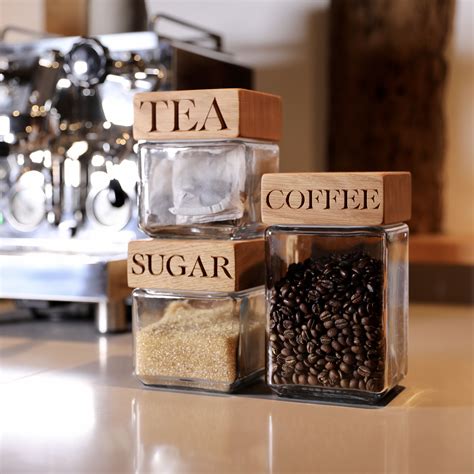 Oak Jars Tea Coffee And Sugar Set In 2021 Tea And Coffee Jars Coffee Jars Tea Coffee Sugar Jars
