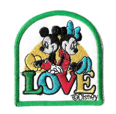 Mickey And Minnie Mouse Love Disney Cartoon Embroidered Iron On