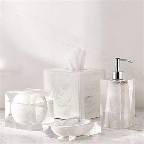 Ducale White Bath Accessories Kassatex