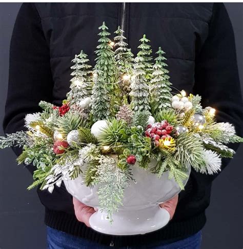 Christmas Flower Arrangements Christmas Centerpieces Diy Artificial