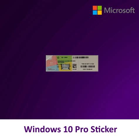 Buy Windows 10 Pro Sticker Key License Operating System For Company