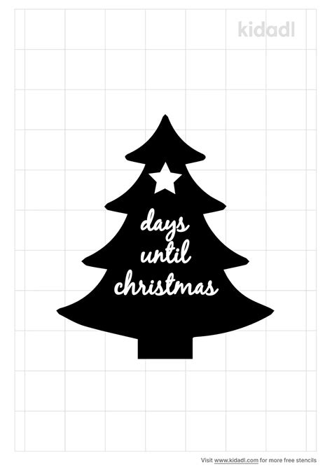 Free Days Until Christmas Stencil Stencil Printables Kidadl