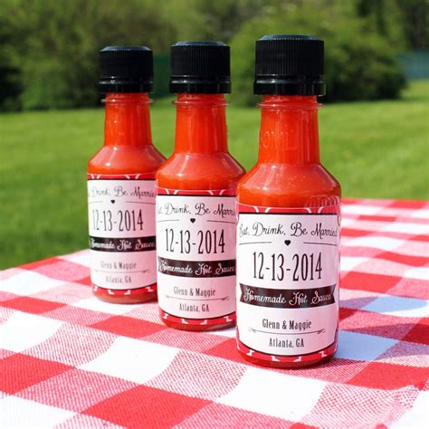 Custom Hot Sauce Wedding Favors Personalized Labels And Empty Etsy