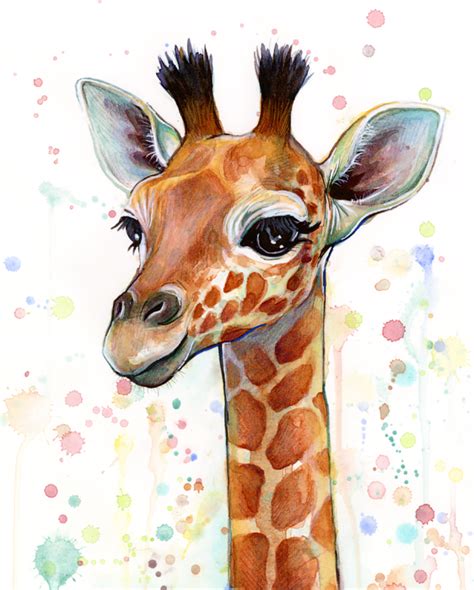 Giraffe Watercolor Png Toughinspire