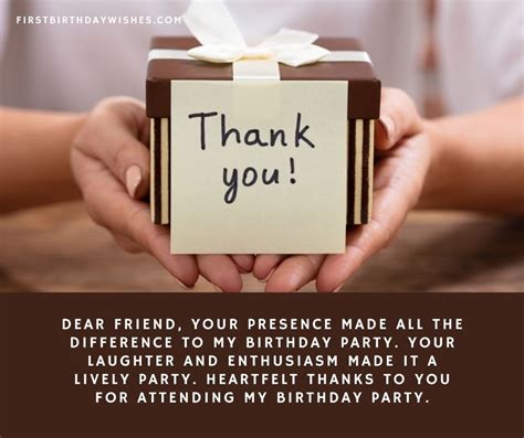 75 Best Thank You Messages For Attending Birthday Party Best Thank You