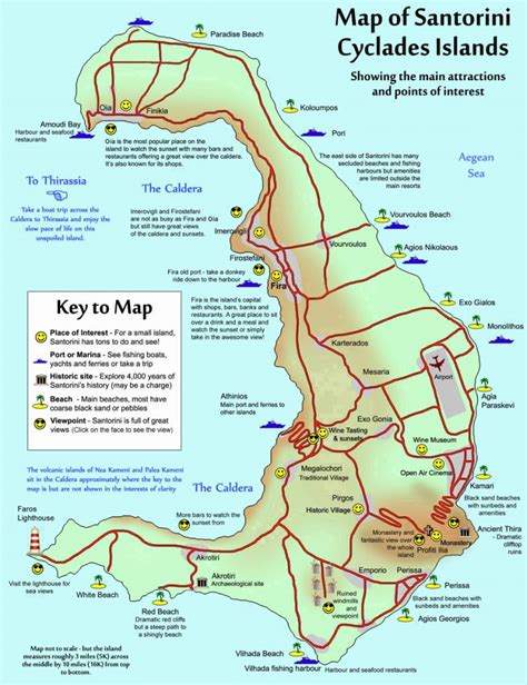 Where Is Santorini Exact Location Santorini Map Association With