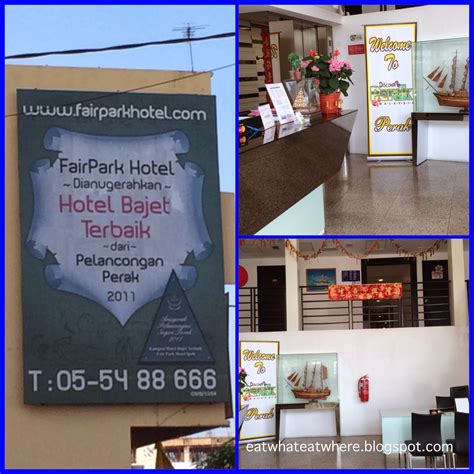 Bu otel ipoh parade alışveriş merkezi ve sultan abdul aziz dinlenme parkı yakınındadır. Eat what, Eat where?: Fair Park Hotel @ Ipoh