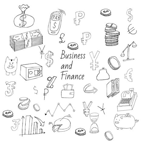 Premium Vector Financial And Business Vector Doodles