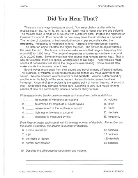Grade 8 Science Worksheets With Answers