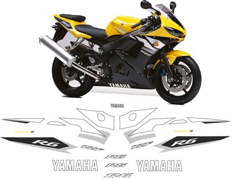 Zen Graphics Yamaha Yzf R6 2003 Replacement Decals Stickers
