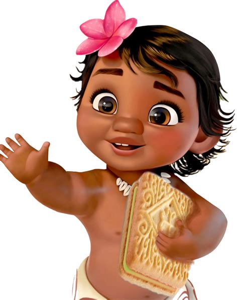 View full size Baby Moana - Moana Thank You Cards Clipart and download png image
