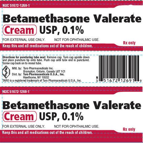 Betamethasone Valerate Cream 01 By Taro — Mountainside Medical Equipment