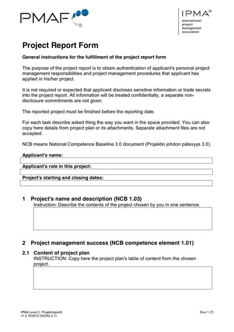 Project Report Template Download Free Documents For Pdf Word And Excel