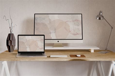 Neutral Aesthetic Desktop Wallpaper Boho Laptop Wallpaper Etsy