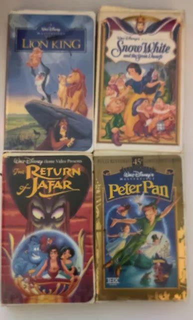 Lot Of Assorted Walt Disney Vhs Tapes Peter Pan Snow White Lion King Sexiz Pix