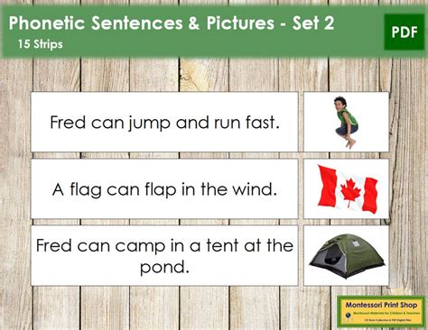 Phonetic Sentences And Pictures Set 2 Language Printable Etsy España