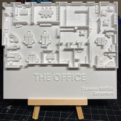 The Office 3d Printed Floor Plan The Office Tv Show Dunder Etsy Canada