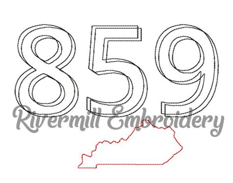 Raggy Applique Kentucky 859 Area Code Machine Embroidery Design
