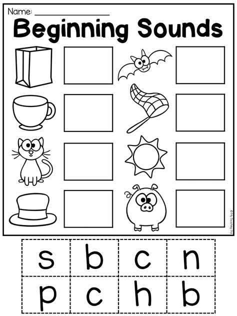 Beginning Sounds Worksheet Cut And Paste