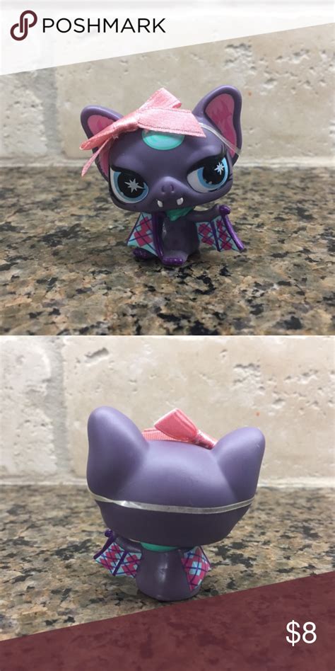 Littlest Petshop Punkiest Purple Vampire Bat Euc Pet Shop Vampire