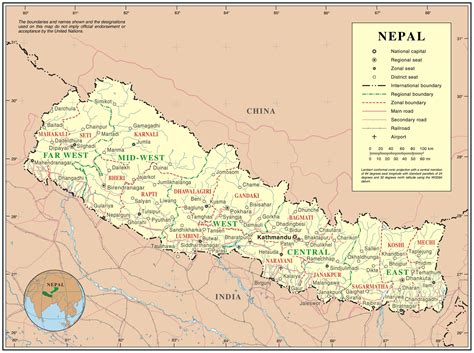 Nepal Roads Map India Nepal Border Road Map Southern Asia Asia